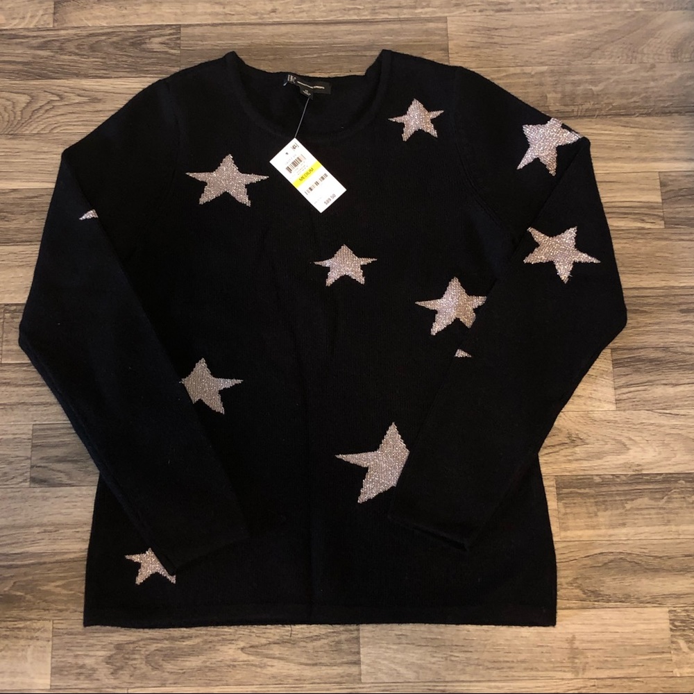 NWT M SPARKLE STAR CREW SWEATER INC